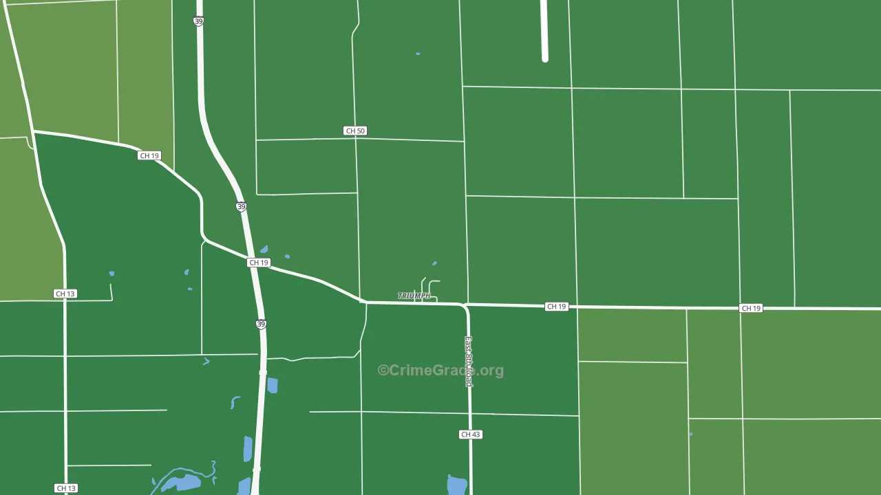Triumph, IL Map of Vehicle Theft Rates