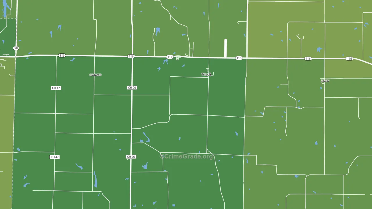 Trivoli, IL Map of Vehicle Theft Rates