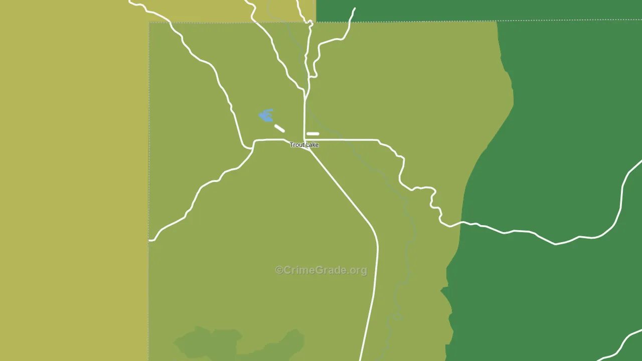 Trout Lake, WA Map of Vehicle Theft Rates