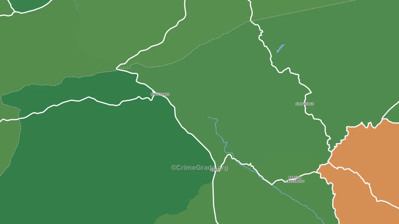Troutdale, VA Map of Vehicle Theft Rates