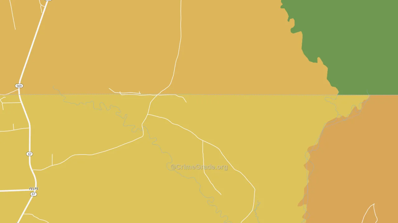 Troy, LA Map of Vehicle Theft Rates