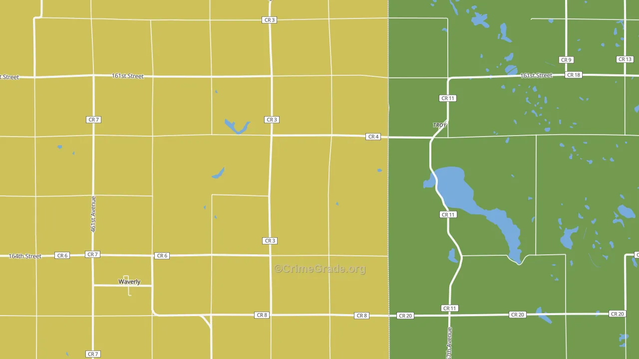 Troy, SD Map of Vehicle Theft Rates