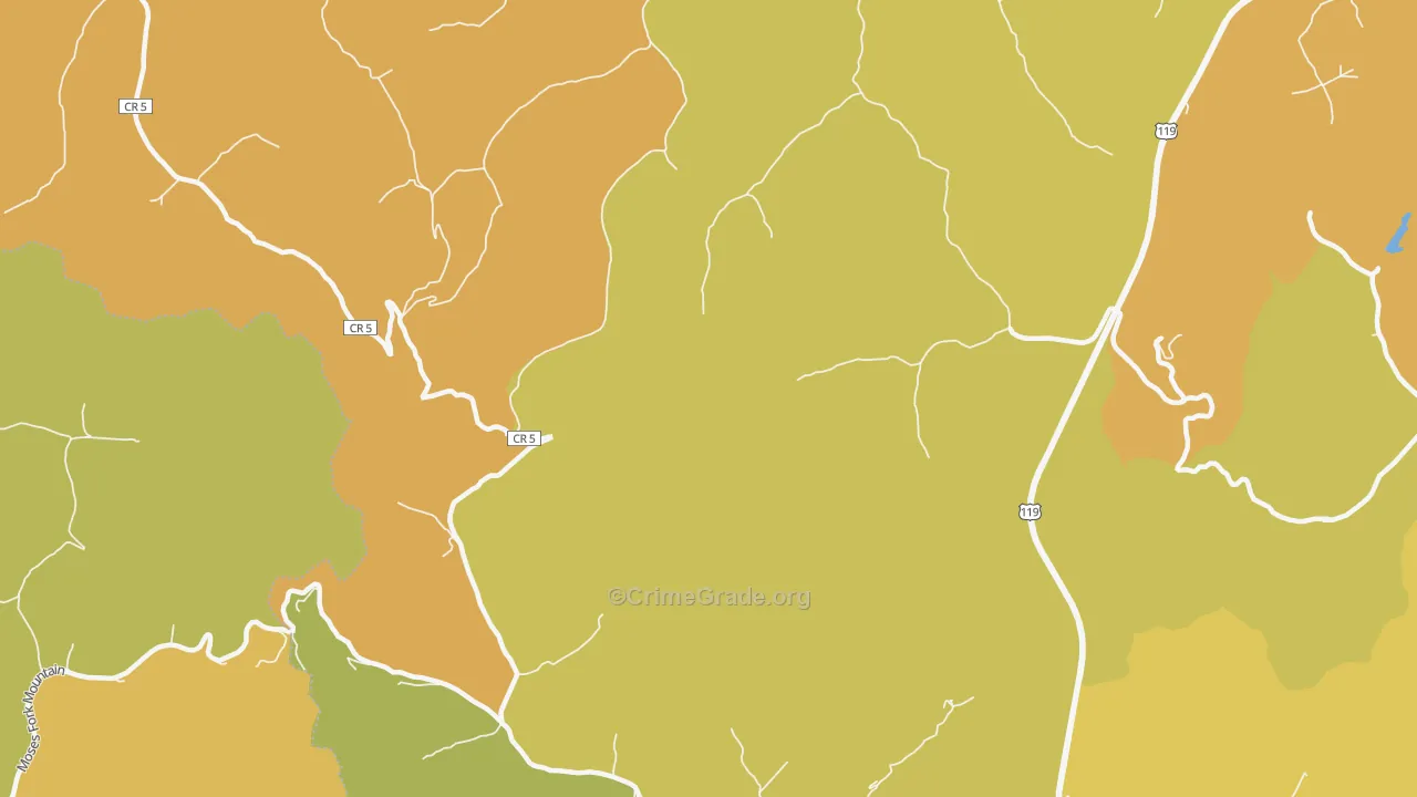 Troy Town, WV Map of Vehicle Theft Rates