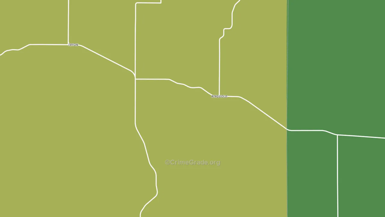 Tryon, NE Map of Vehicle Theft Rates