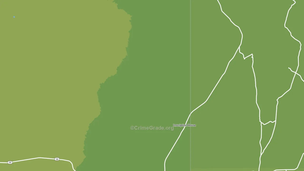 Tsegi, AZ Map of Vehicle Theft Rates