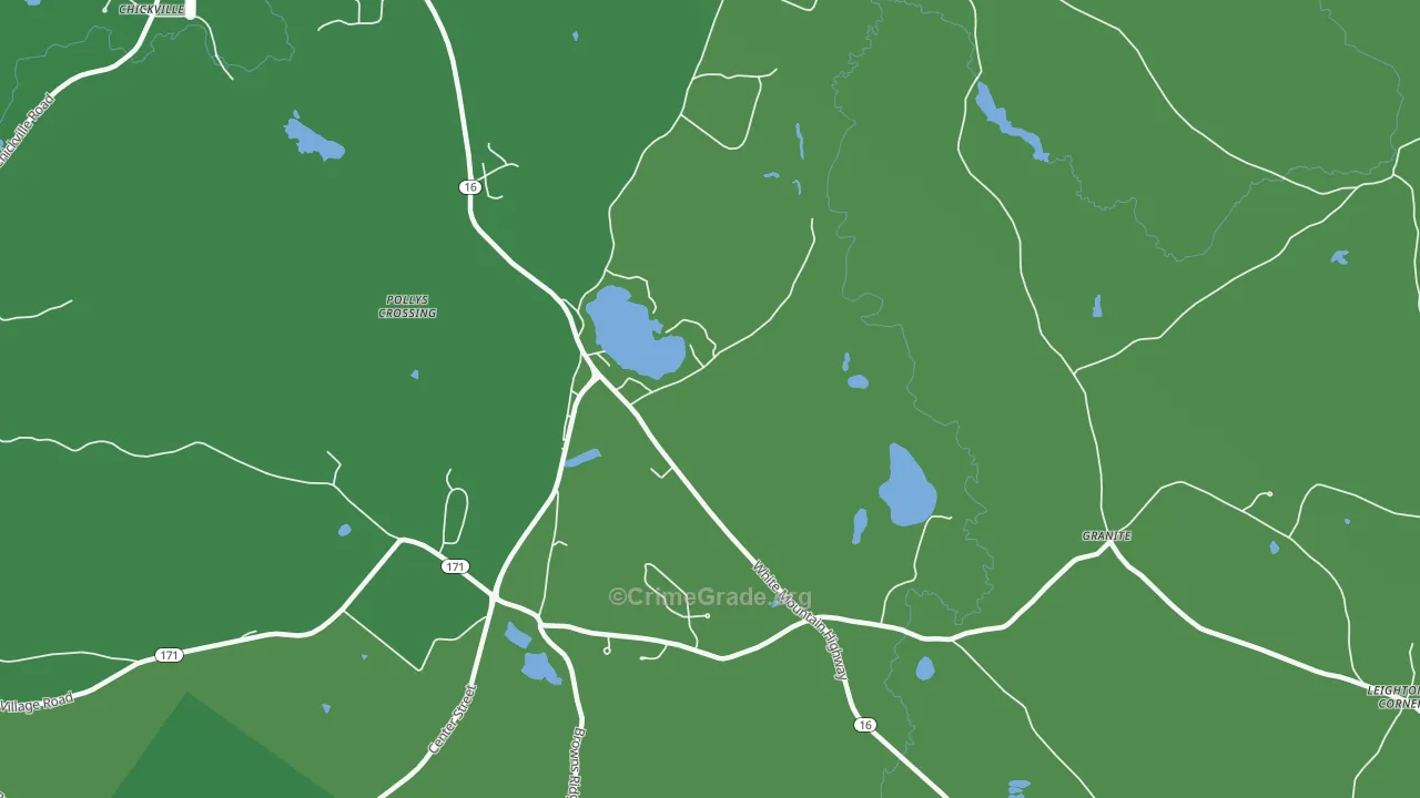 Tuftonboro, NH Map of Vehicle Theft Rates