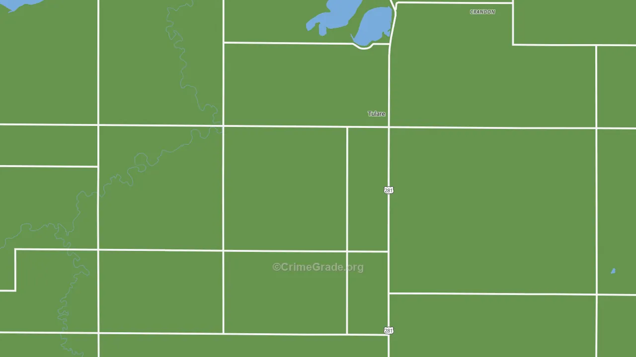 Tulare, SD Map of Vehicle Theft Rates