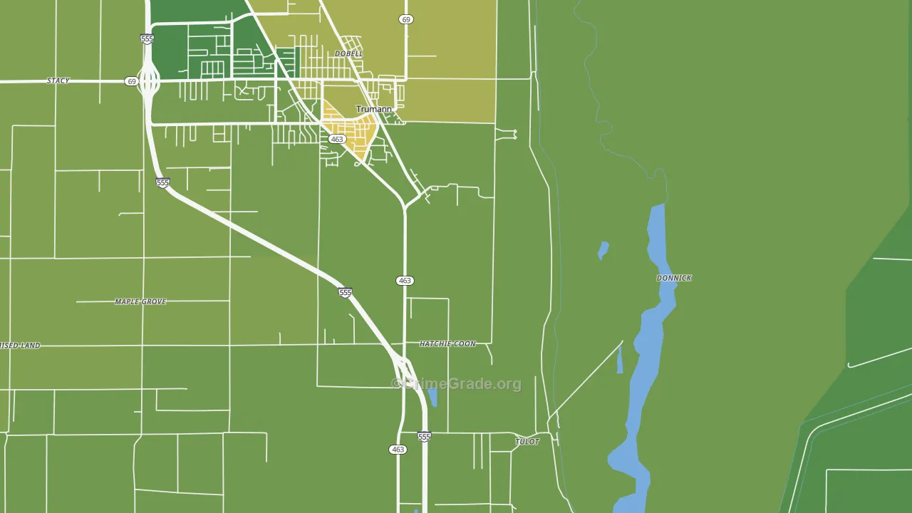 Tulot, AR Map of Vehicle Theft Rates