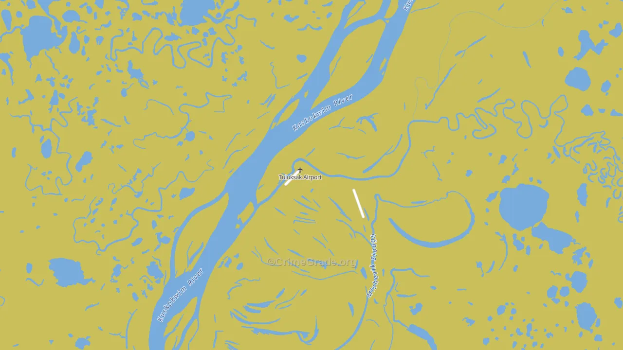 Tuluksak, AK Map of Vehicle Theft Rates