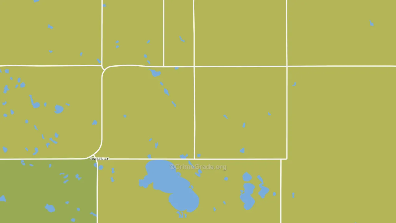 Tunerville, SD Map of Vehicle Theft Rates