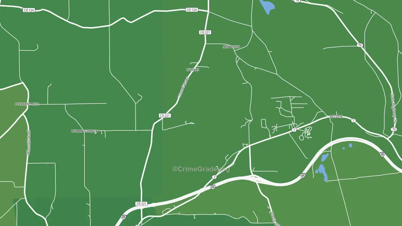 Tunnel, NY Map of Vehicle Theft Rates