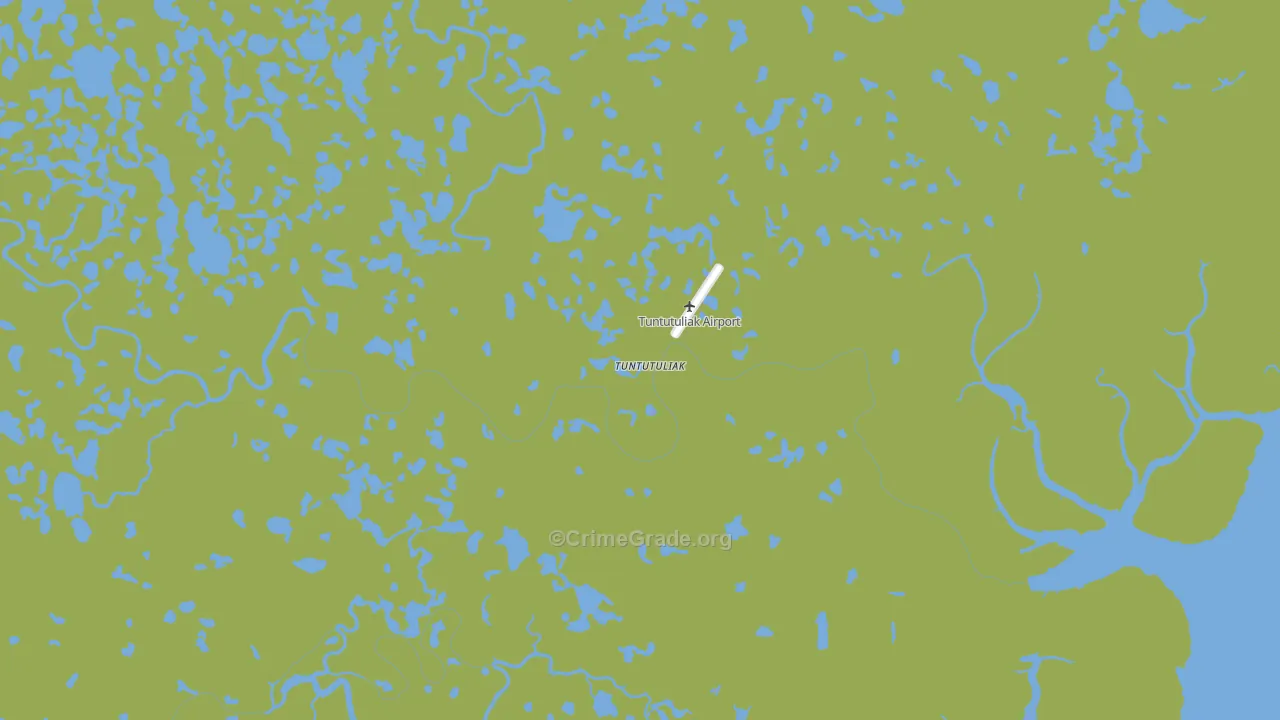 Tuntutuliak, AK Map of Vehicle Theft Rates