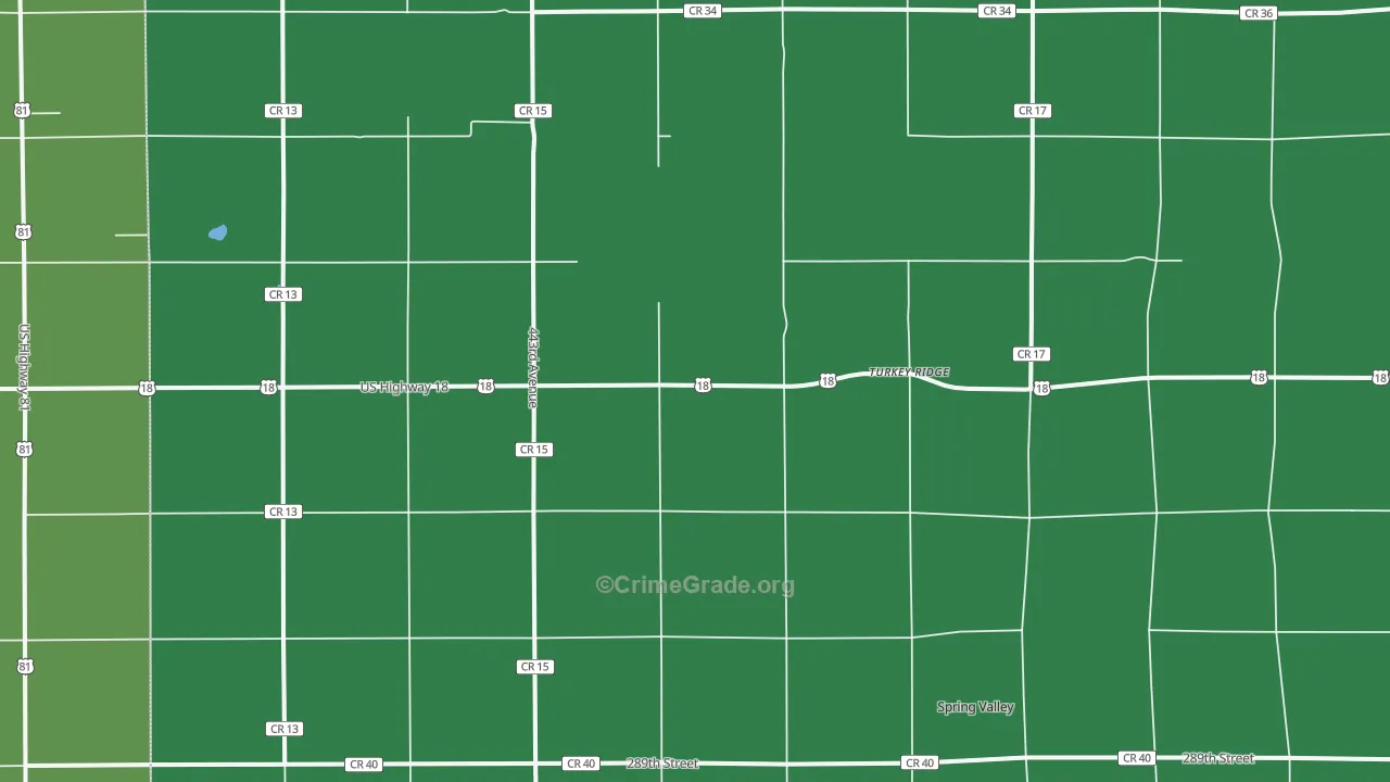 Turkey Ridge, SD Map of Vehicle Theft Rates