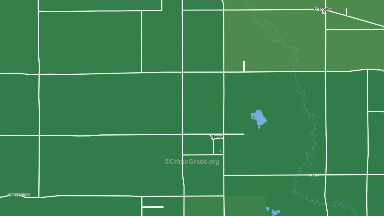 Turner County, SD Map of Vehicle Theft Rates