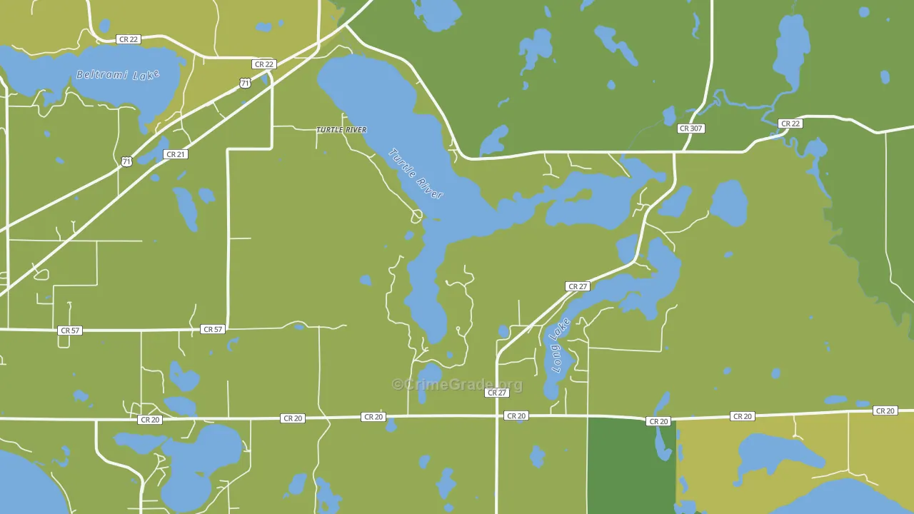 Turtle River, MN Map of Vehicle Theft Rates