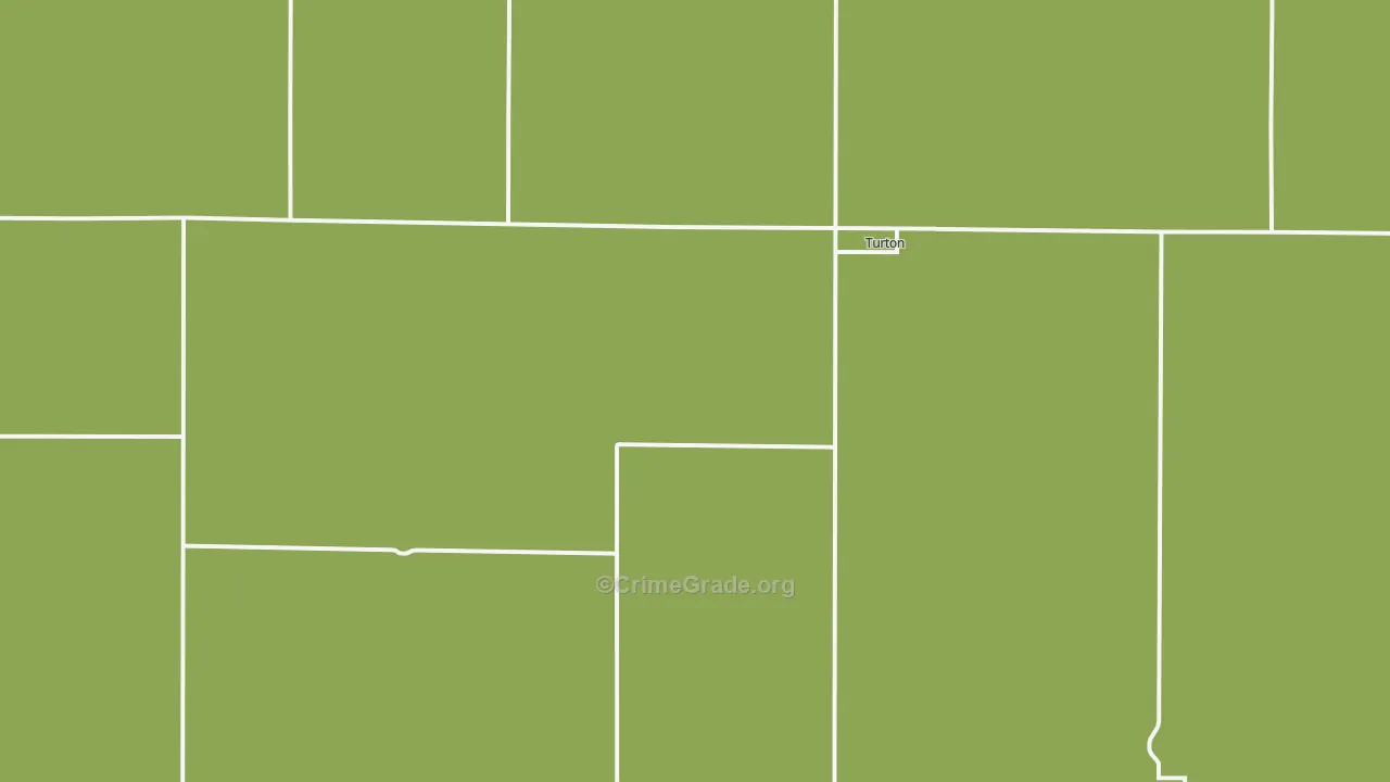 Turton, SD Map of Vehicle Theft Rates