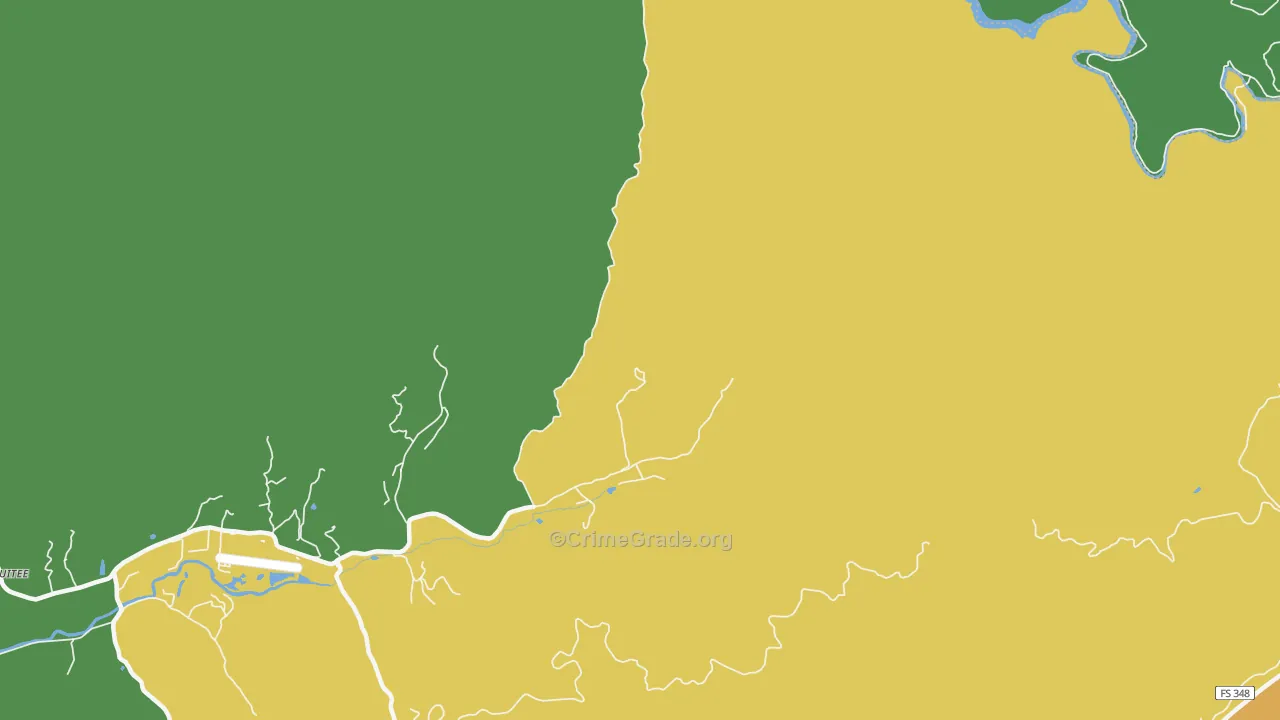 Tusquitee, NC Map of Vehicle Theft Rates