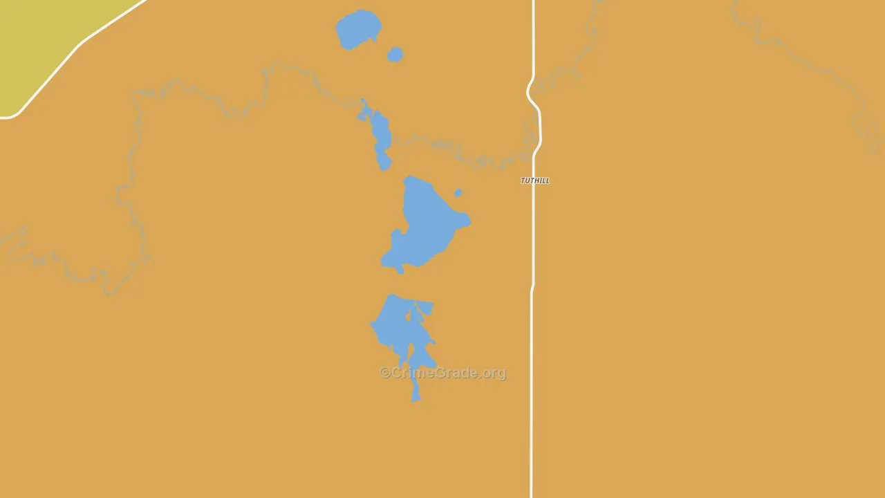 Tuthill, SD Map of Vehicle Theft Rates