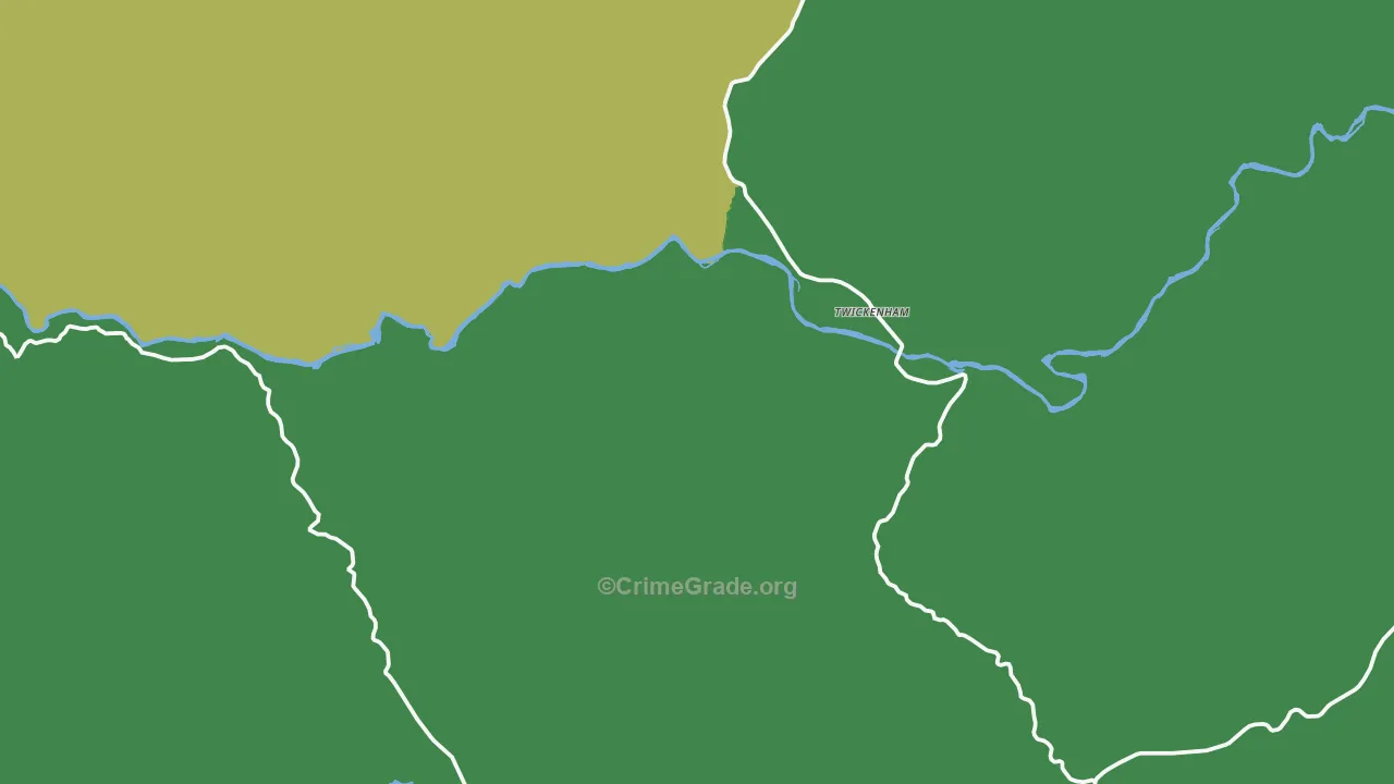 Twickenham, OR Map of Vehicle Theft Rates
