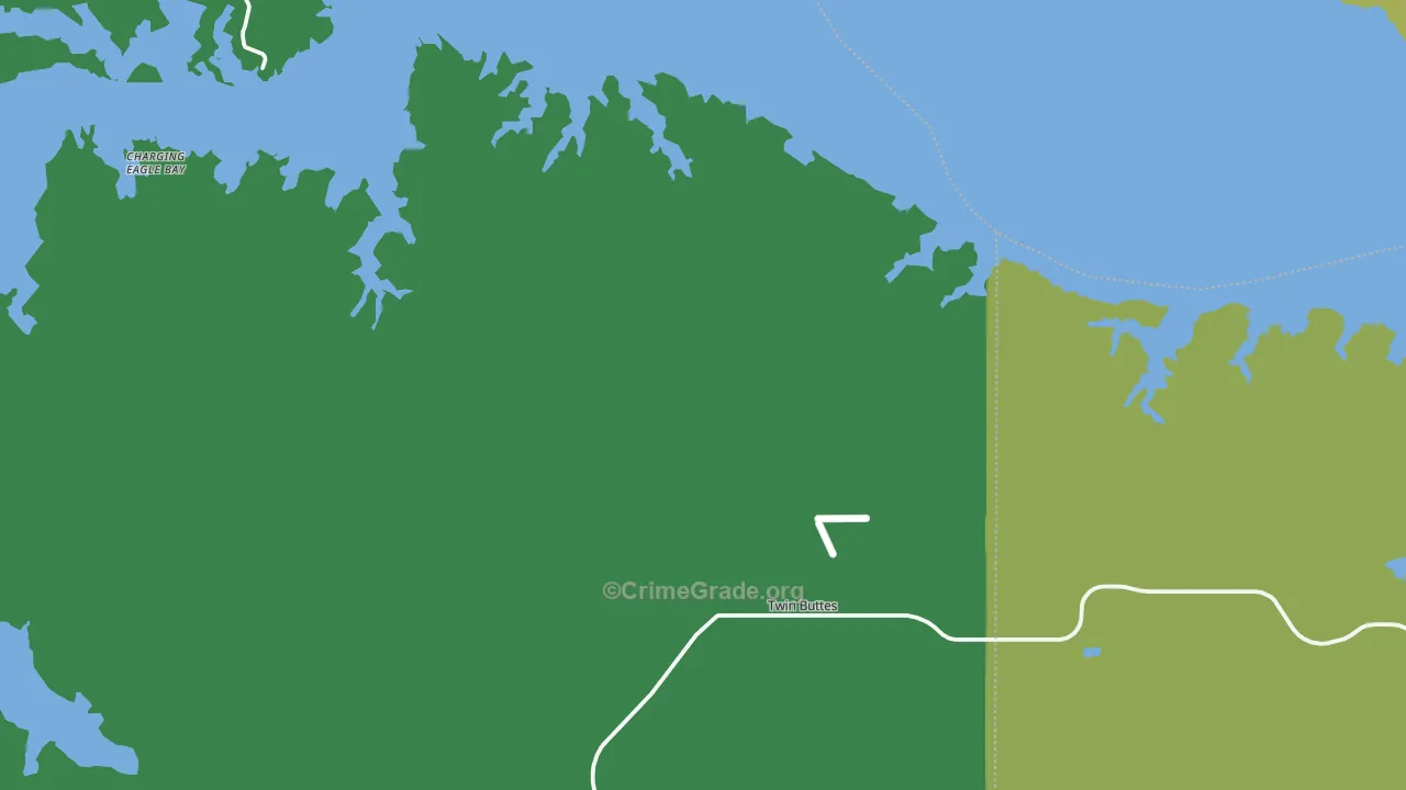 Twin Buttes, ND Map of Vehicle Theft Rates