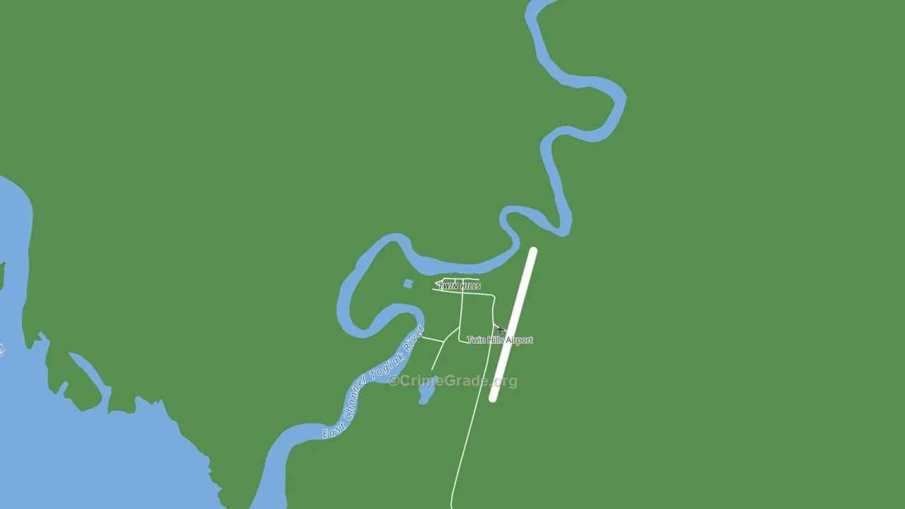 Twin Hills, AK Map of Vehicle Theft Rates