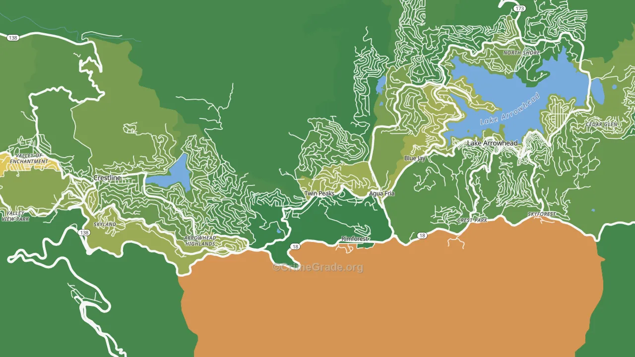 Twin Peaks, CA Map of Vehicle Theft Rates