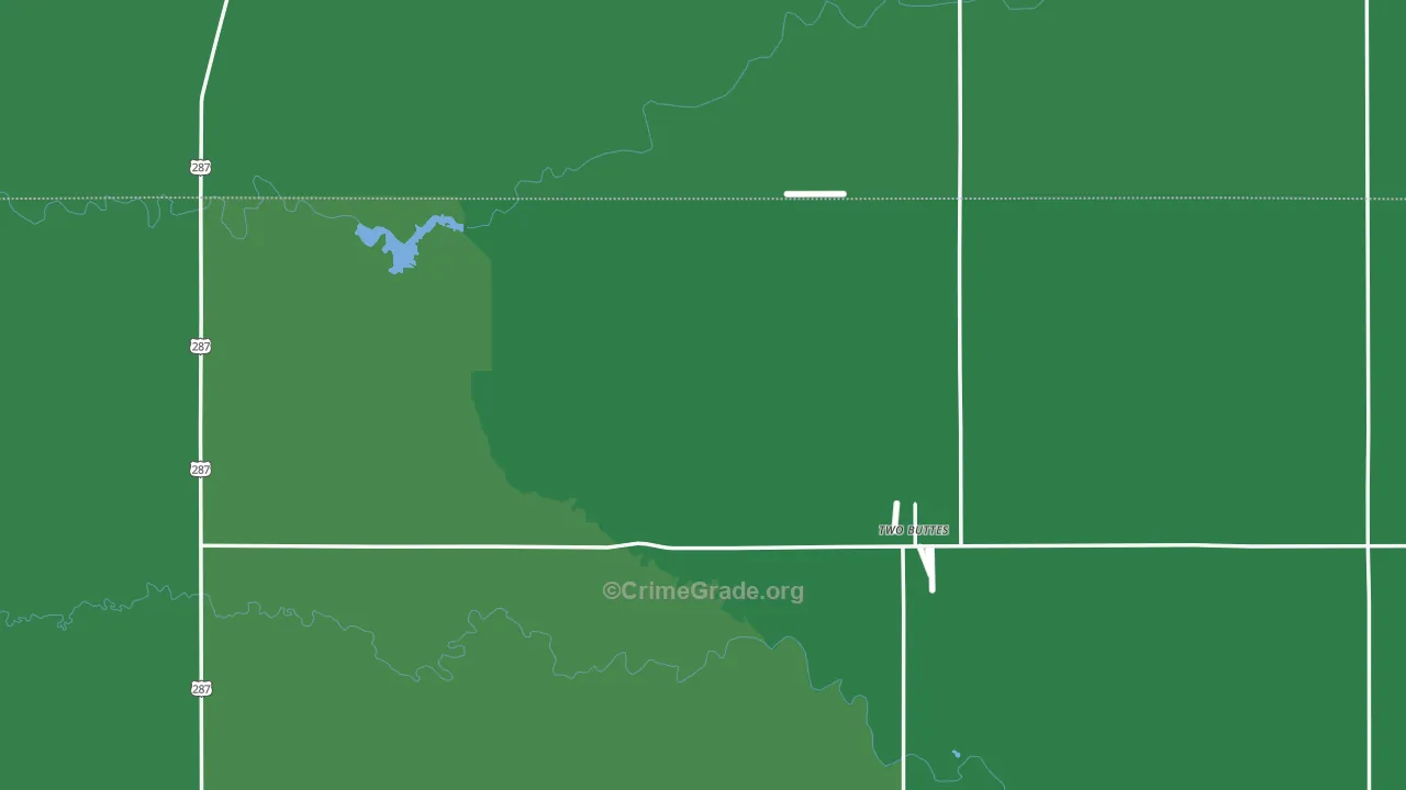 Two Buttes, CO Map of Vehicle Theft Rates