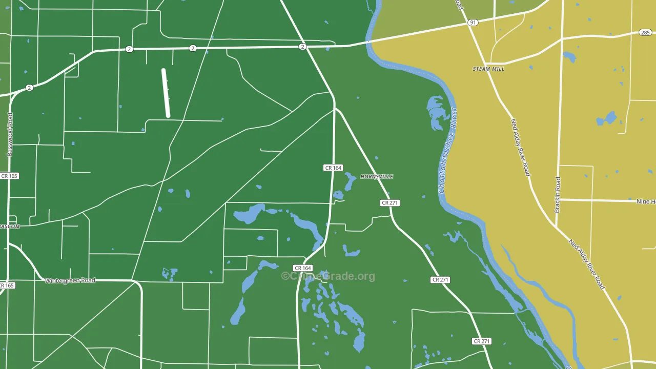 Two Egg, FL Map of Vehicle Theft Rates
