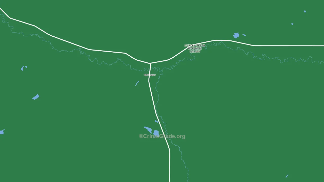 Twodot, MT Map of Vehicle Theft Rates