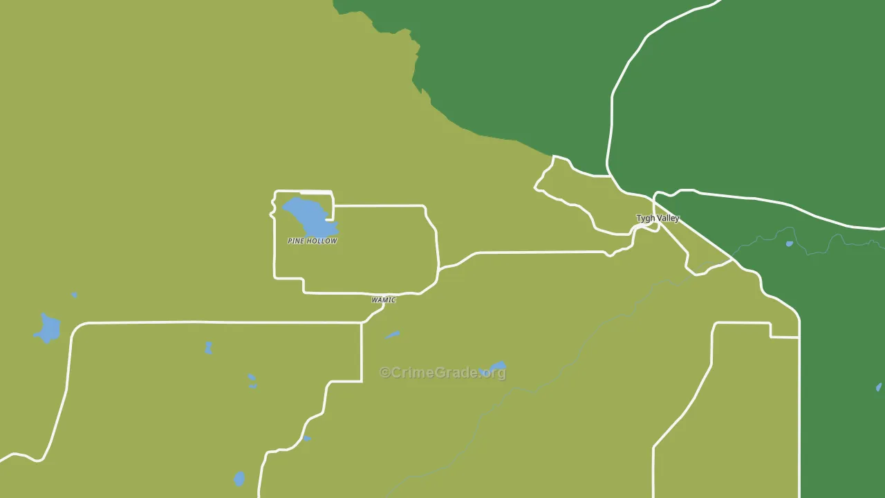 Tygh Valley, OR Map of Vehicle Theft Rates
