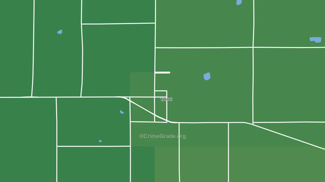 Tyndall, SD Map of Vehicle Theft Rates