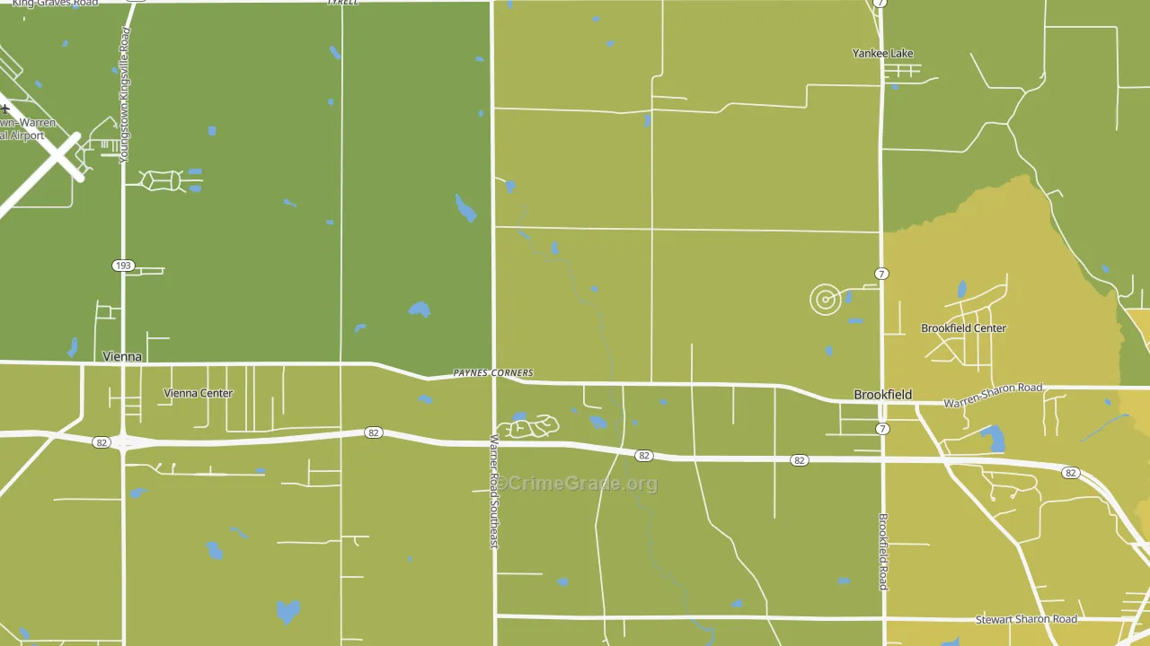 Tyrrell, OH Map of Vehicle Theft Rates
