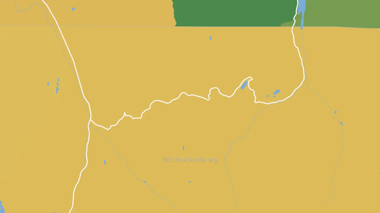 Uinta National Forest, UT Map of Vehicle Theft Rates