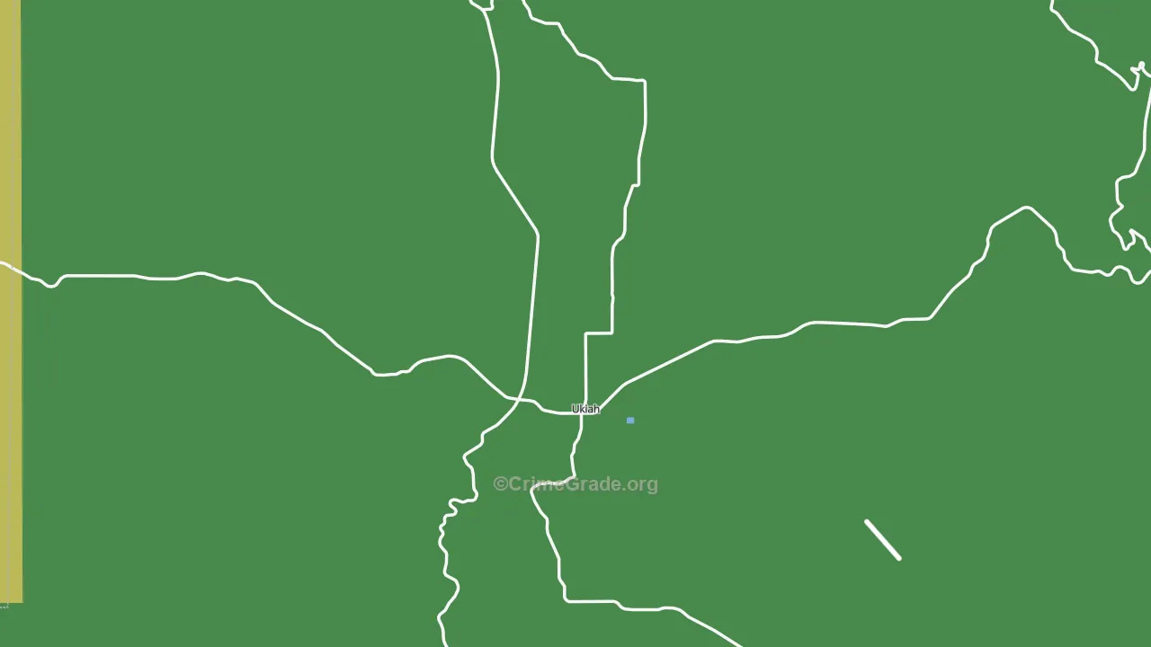 Ukiah, OR Map of Vehicle Theft Rates