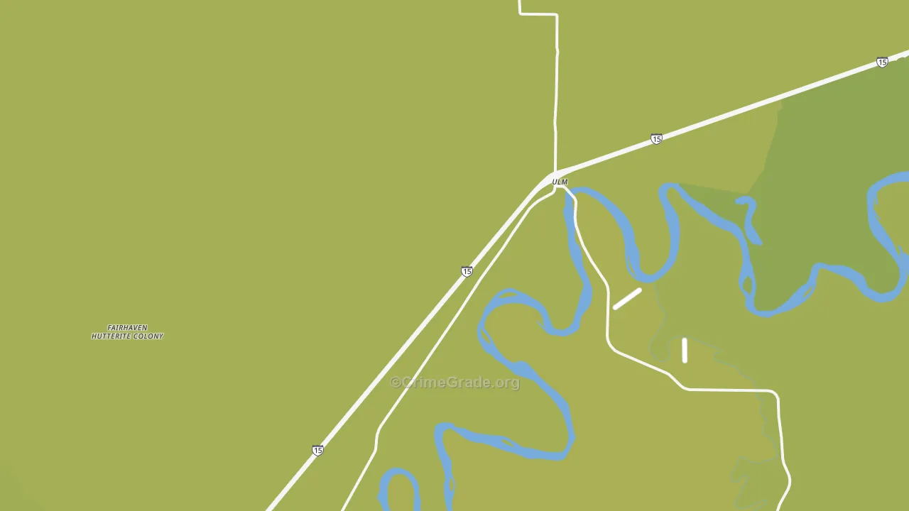 Ulm, MT Map of Vehicle Theft Rates