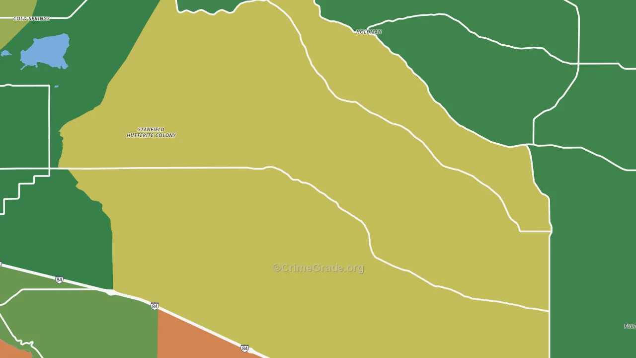 Umatilla County, OR Map of Vehicle Theft Rates
