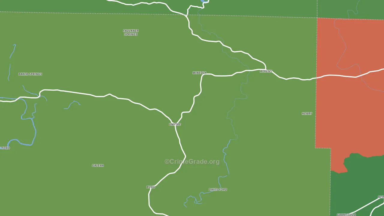 Umpire, AR Map of Vehicle Theft Rates