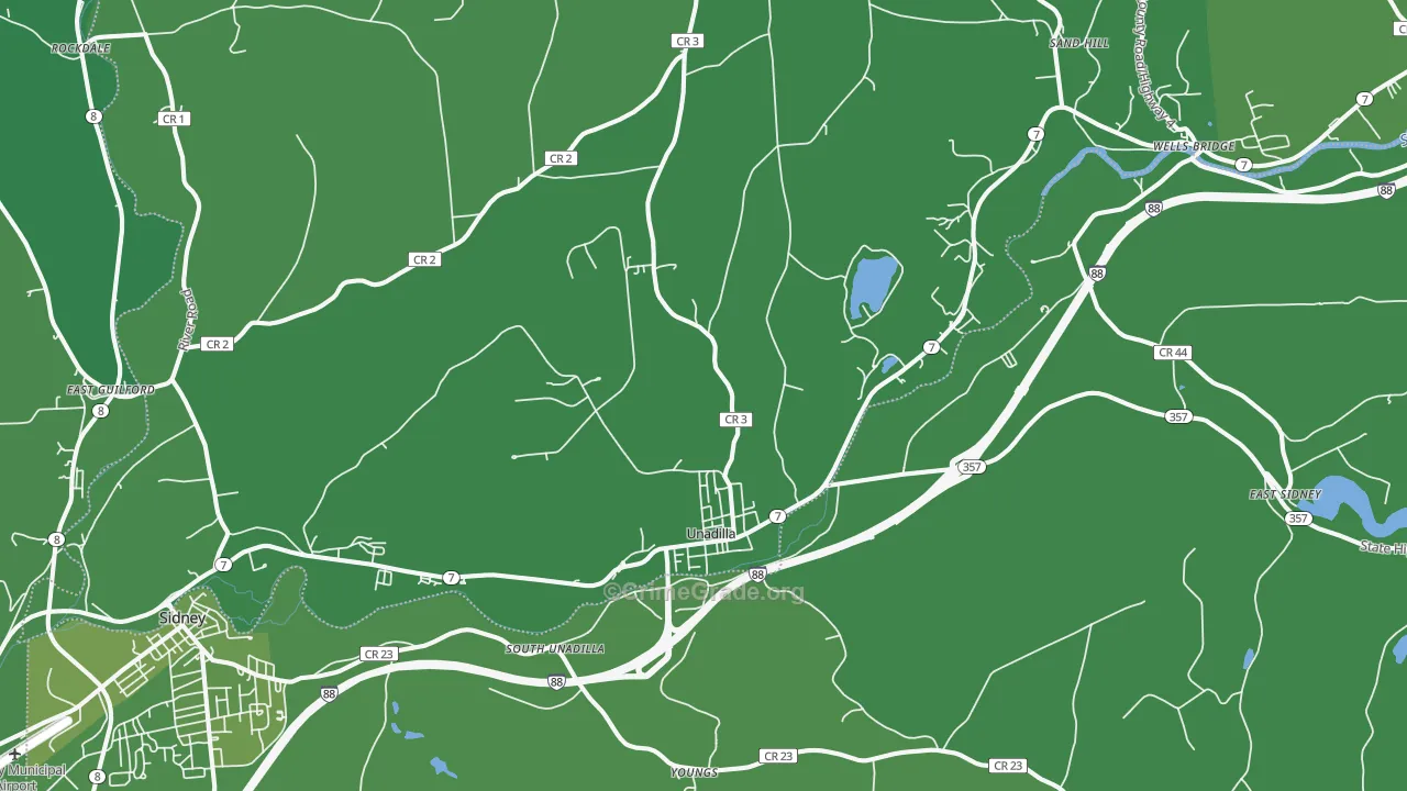 Unadilla, NY Map of Vehicle Theft Rates