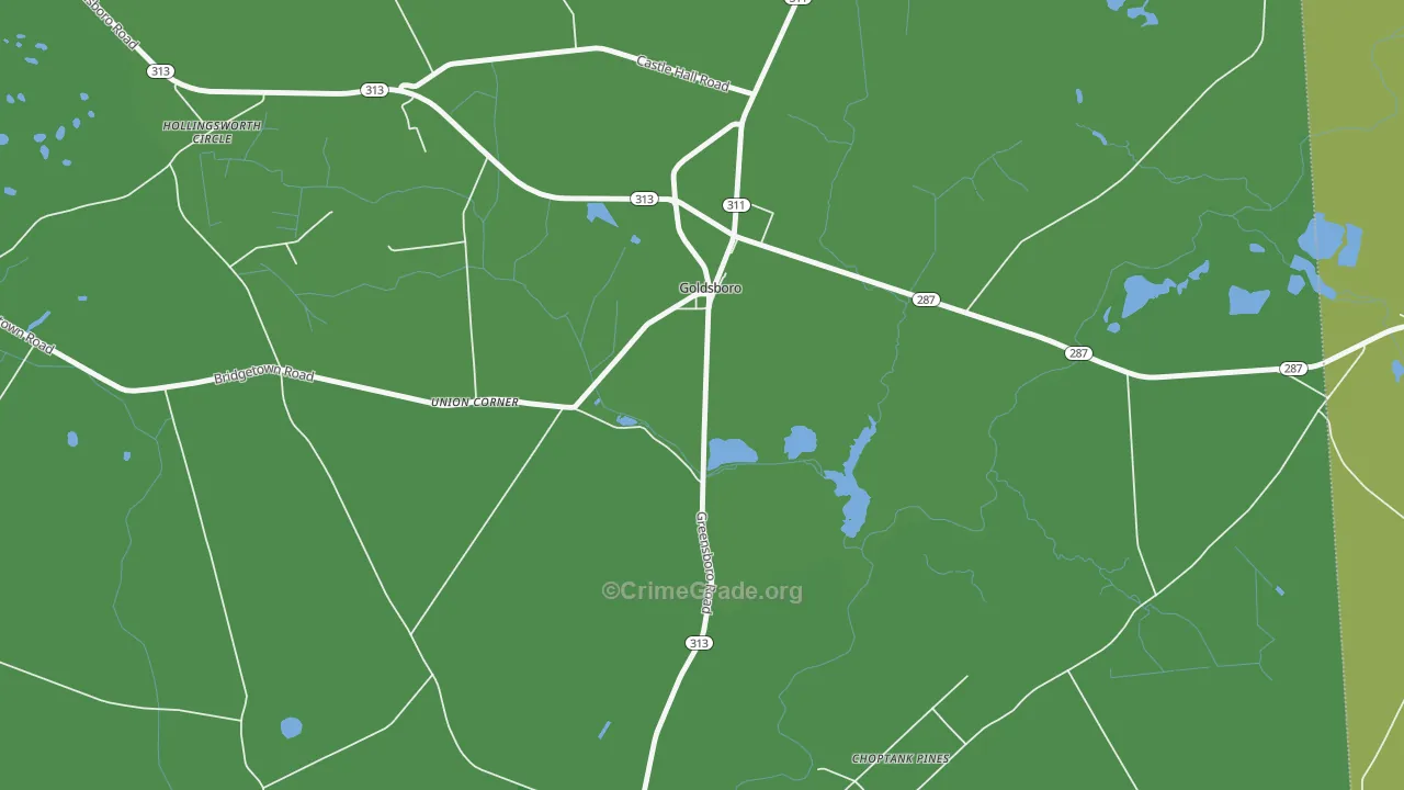 Union Corner, MD Map of Vehicle Theft Rates