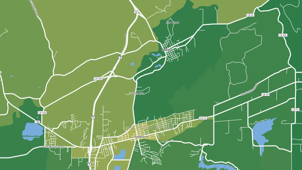 Union Gap, OR Map of Vehicle Theft Rates
