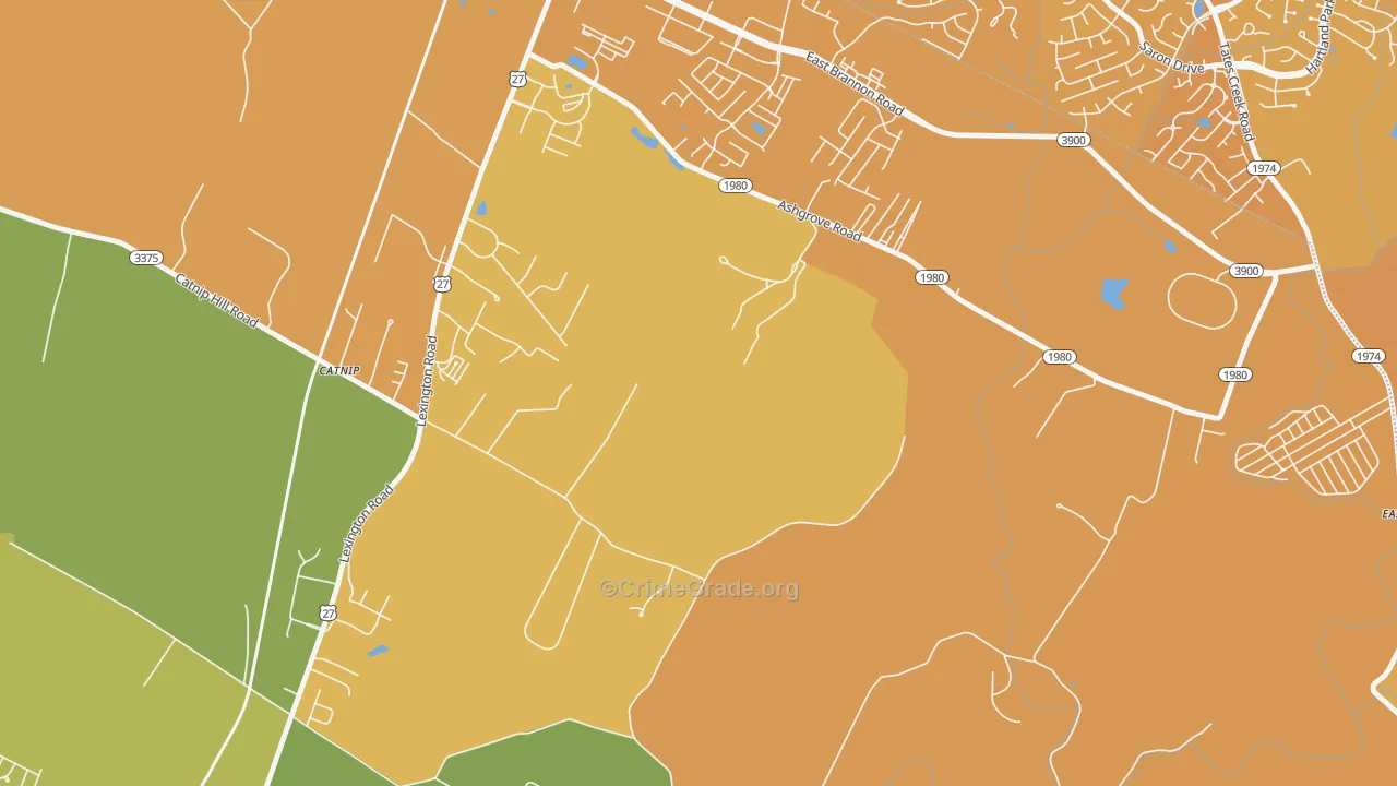 Union Mills, KY Map of Vehicle Theft Rates