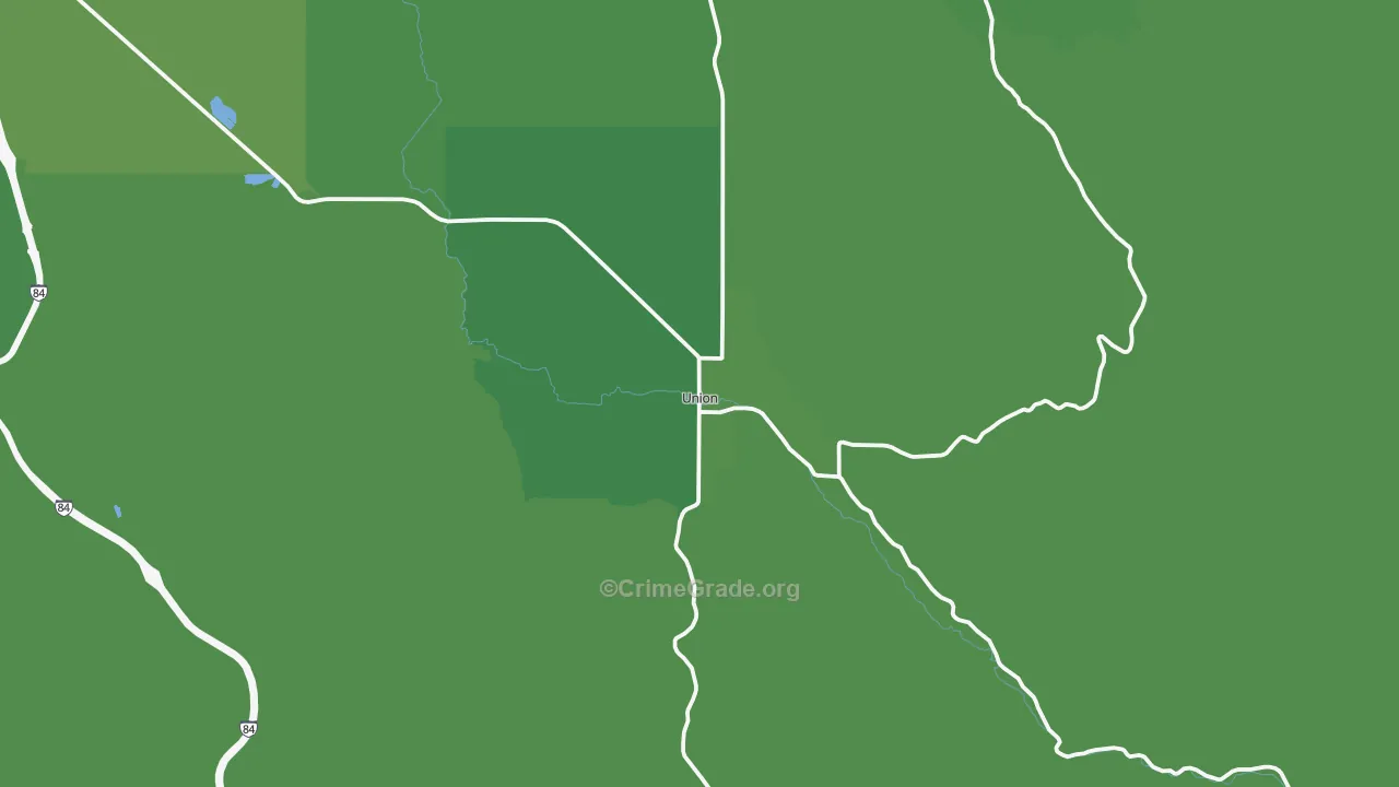 Union, OR Map of Vehicle Theft Rates
