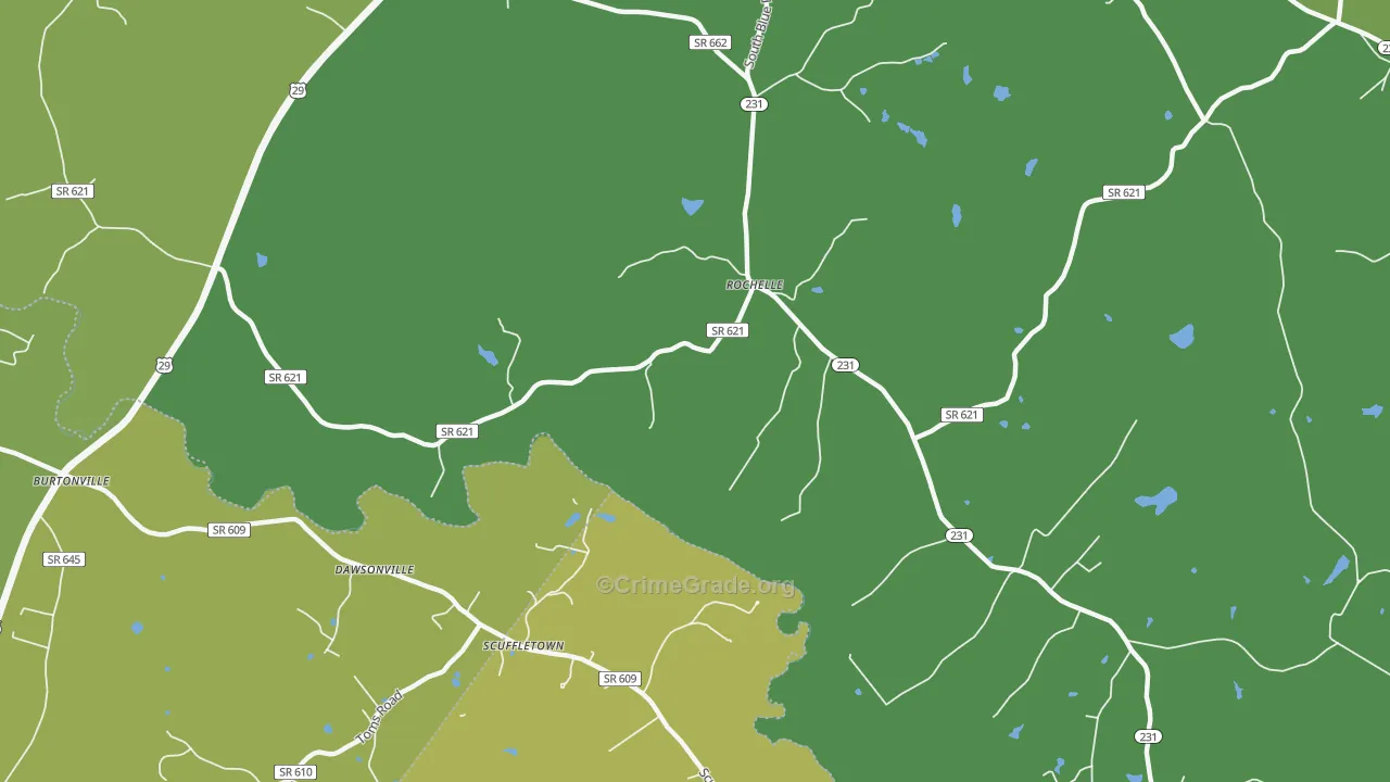 Uno, VA Map of Vehicle Theft Rates