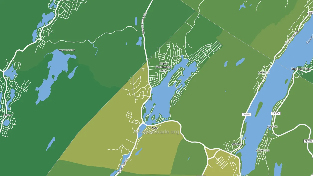 Upper Greenwood Lake, NJ Map of Vehicle Theft Rates