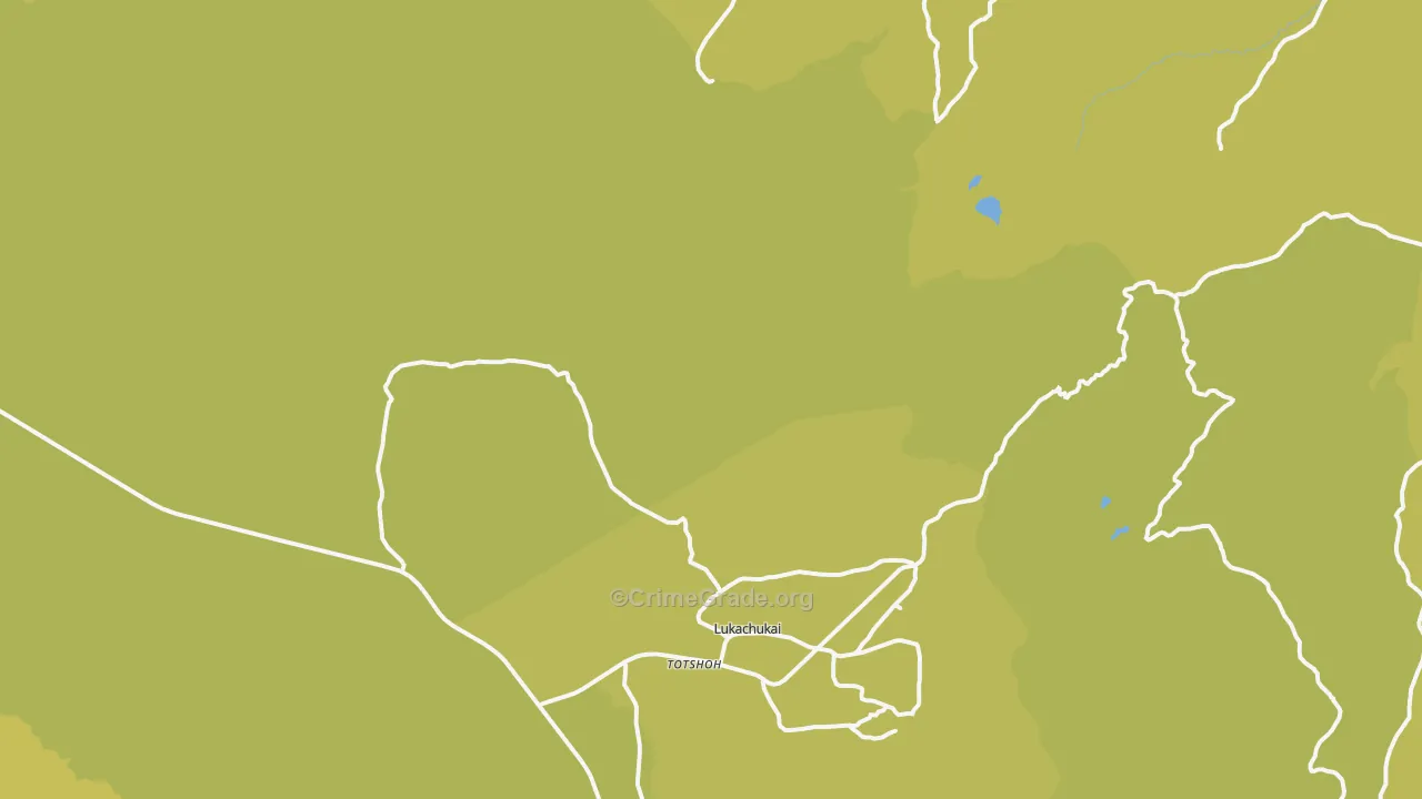 Upper Wheatfields, AZ Map of Vehicle Theft Rates