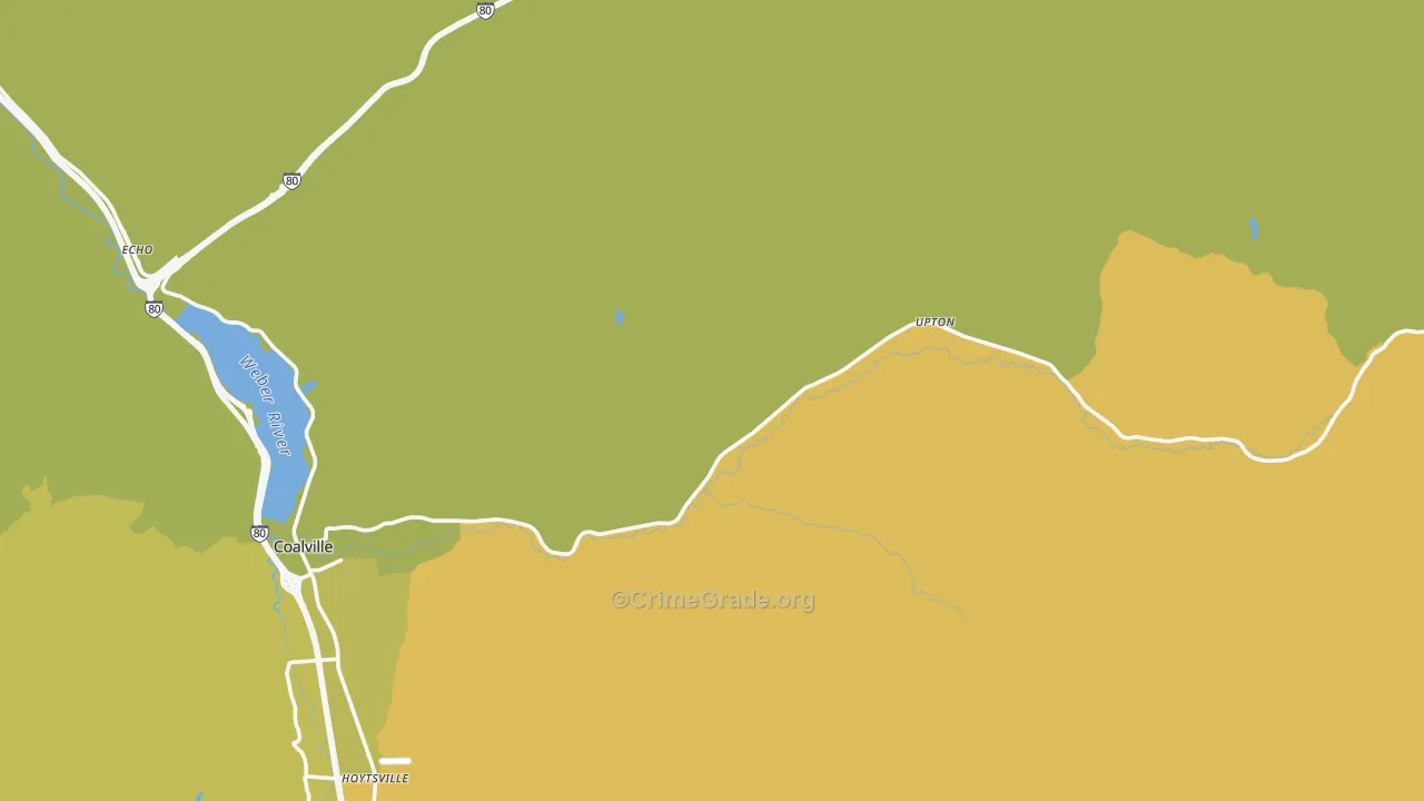 Upton, UT Map of Vehicle Theft Rates