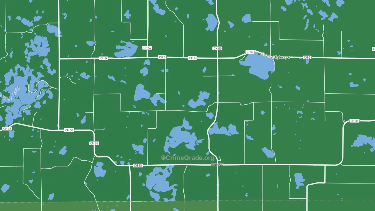 Urbank, MN Map of Vehicle Theft Rates