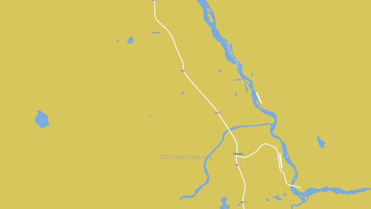 Usibelli, AK Map of Vehicle Theft Rates