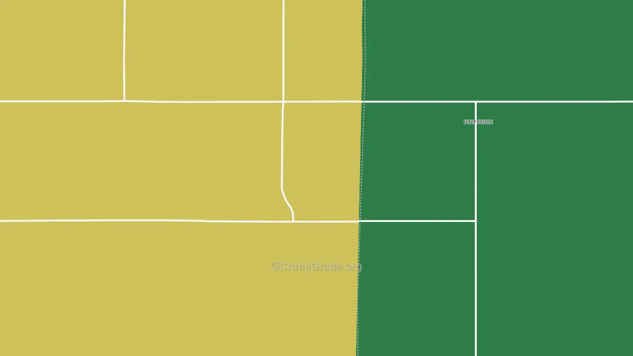 Utleyville, CO Map of Vehicle Theft Rates