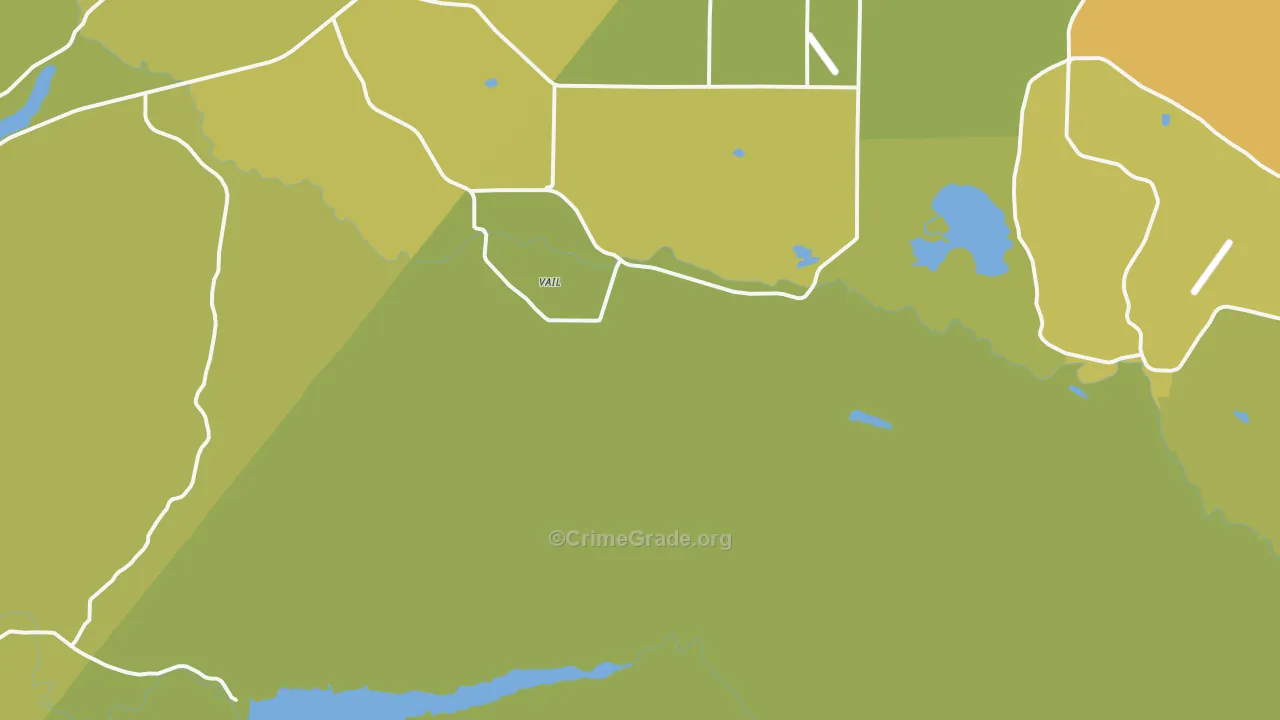 Vail, WA Map of Vehicle Theft Rates